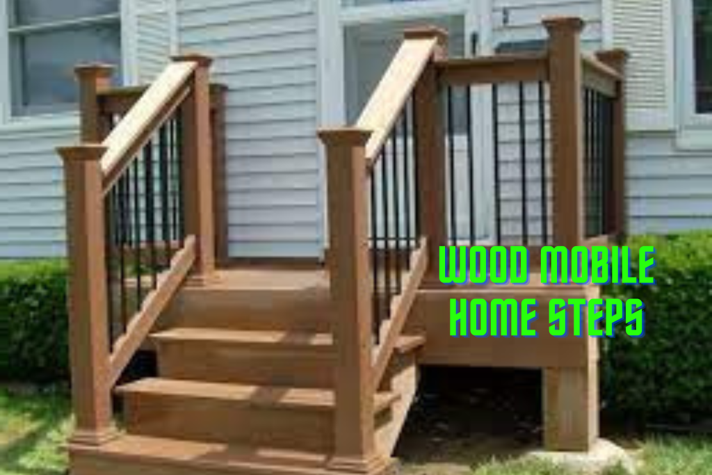 wood mobile home steps